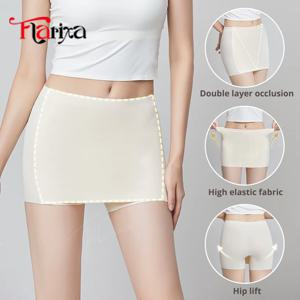 Flarixa 아이스 실크 안전 반바지, 더블 레이어 보이지 않는 언더 스커트 팬티, 심리스 보이쇼츠, 여성용 속옷, 마찰 방지 바지
