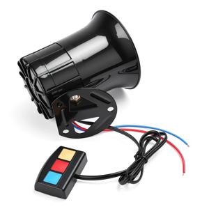 AD 12V 자동차 스피커 알람 경적음 자동차 사이렌 자동차 경적 60W 마이크 PA 스피커 시스템 앰프