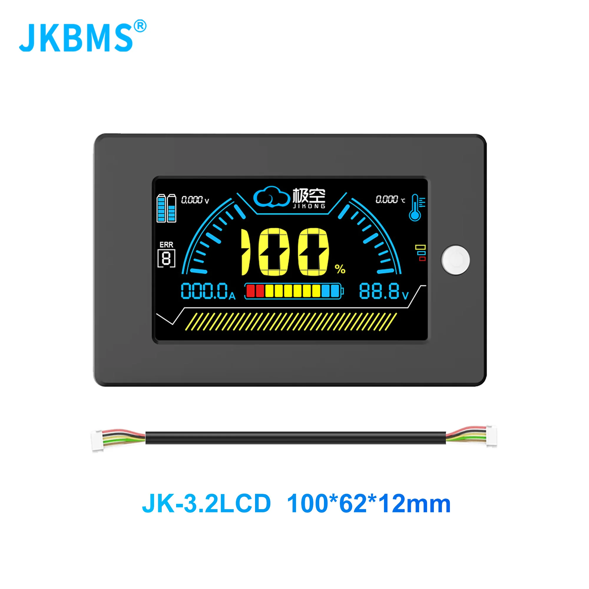 JKBMS 스마트 BMS LCD 디스플레이 3.2 인치 리튬 배터리 스마트 Bms 액세서리 지능형 배터리 레벨 표시기 JK BMS 모니터