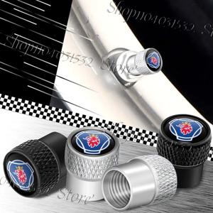 자동차 바퀴 타이어 밸브 모자 금속 줄기 Airdust 방수 커버 장식 SAAB 9-3 9-5 93 95 900 9000 액세서리 4 개/대
