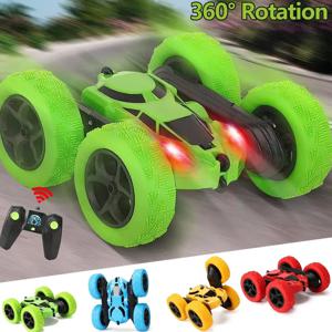 Rc 스턴트 자동차 어린이 양면 플립 원격 제어 자동차 2.4G 고속 360 °   소년 소녀를 위한 회전 드리프트 자동 장난감 선물