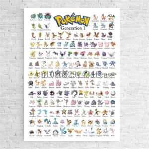 일본 애니메이션 주변 포켓몬 포스터 장식 피카추 Charizard 벽 예술 수채화 캔버스 회화 현대 방 장식 그림