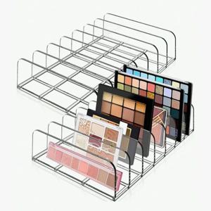 아이섀도 팔레트 및 화장품, 화장대 및 욕실 조리대 보관함을 위한 7칸 투명 메이크업 정리함