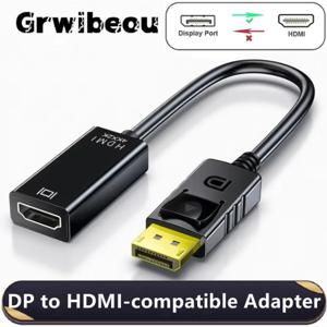 4K DP-HDMI 호환 변환기 케이블 DisplayPort 디스플레이 포트-HDMI 비디오 오디오 어댑터 케이블(PC HDTV 프로젝터 노트북용)