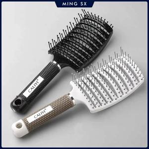 헤어 빗 브러시 더 빠른 블로우 건조를 위한 전문 곡선 통풍 브러시 젖은 건조 곱슬 직모를 위한 패들 디탱글링 브러시
