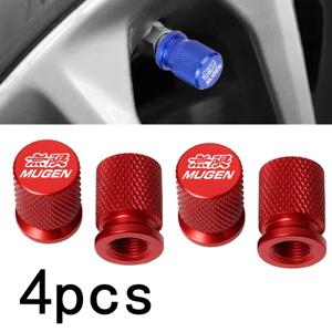 4Pcs Mugen 타이어 휠 밸브 더스트 캡 Mugen Power Civic Accord CRV Hrv Jazz RAV4 자동차 액세서리 용 타이어 림 스템 커버