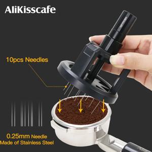 ALIKISSCAFE WDT 도구 에스프레소 바늘 분배기 교반기 마그네틱 51mm 54mm 58mm 조정 가능한 깊이 바리 스타 도구 커피 액세서리