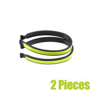 2PCS 반사 사이클링 발목 밴드 바지와 바지용 안전 클립이 있는 조절 가능한 방풍 다리 스트랩