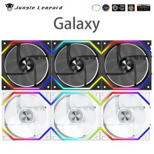 정글 레오파드 갤럭시 프리즘 XH, 흐르는 듯한 조명 효과를 내는 PC 케이스 팬, ARGB 케이스 팬, 12cm 냉각 팬, 5V 3핀 PWM
