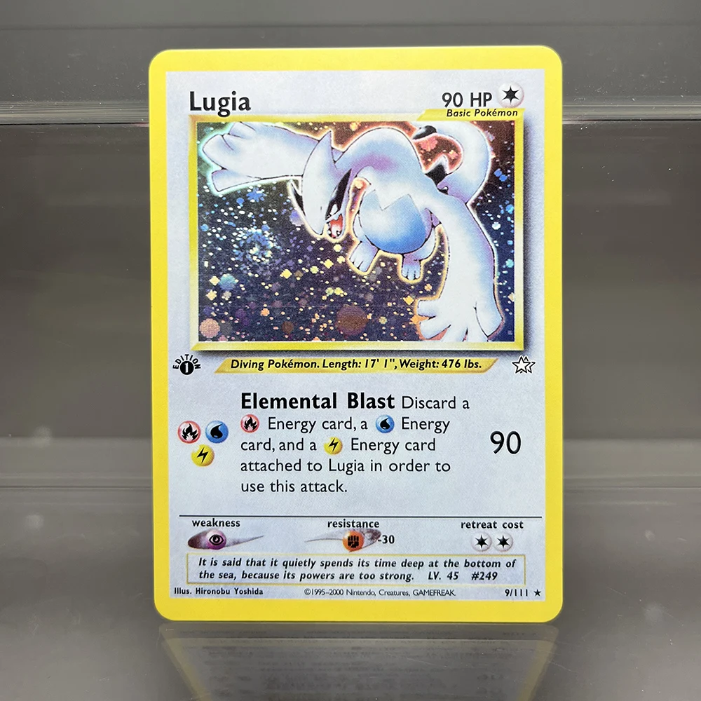 PKM 프록시 카드 클래식 1996 1판 Mewtwo Gyarados Alakazam 카드 컬렉션 PTCG Neo Genesis Foil Card
