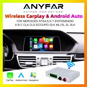 메르세데스 벤츠 A B C E 클래스 GLA CLA GLK SLK CLS W204 W176 W246 X204 C117 NTG4.5 4.7용 ANYFAR 무선 카플레이 안드로이드 오토