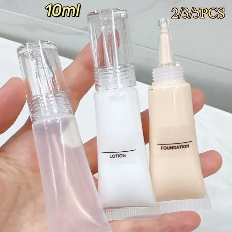 5/3/1PCS 10ML 화장품 소프트 튜브 선 스크린 크림 로션 리퀴드 파운데이션 리필 용 병 여행 부분 포장 병 압착