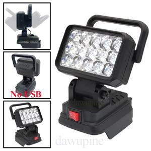 Makita 18V 리튬 이온 배터리 액세서리 BL1830 LED 작업 램프 라이트 토치 손전등 랜턴 캠핑 비상 조명 BL1430