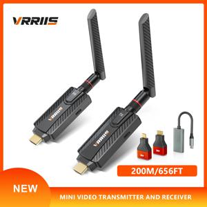 200M 무선 HDMI 비디오 송수신기 5G 미니 확장기 TV 스틱 (회의, 사무실, 프로젝터 및 가정용 카메라용)