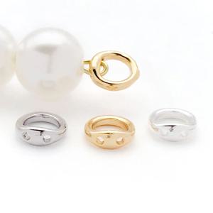 10pcs 18K 진짜 골드 도금 황동 금속 크림프 엔드 비즈, DIY 쥬얼리에 대 한 보석 엔드 캡 커넥터 액세서리 만들기