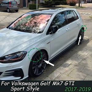 자동차 펜더 휠 눈썹 스티커 확장 와이드 아치 보호대 폭스 바겐 골프 Mk7 GTI 2017-2019 범용 ABS 펜더 플레어