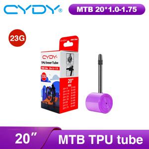 23g CYDY TPU 자전거 이너 튜브 카메라 20' 406 20x1.0 1-1/8 1-1/4 1.25 1.35 1-3/8 1.5 1.75 공기 주입식 밸브 45/65mm BMX 자전거 타이어