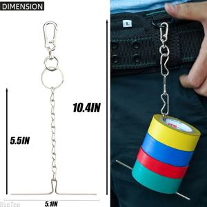 도구 벨트 가방 액세서리 전기 기술자를위한 후크가있는 고품질 테이프 보관 체인 홀더