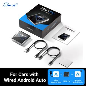 Ottocast A2Air Pro 무선 안드로이드 자동 어댑터 동글 Spotify Waze 멀티미디어 공장 유선 Adnroid 자동차 자동차