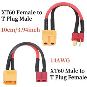1/5pcs XT60 Deans T 플러그 남성/여성 어댑터 커넥터 RC Lipo 배터리 충전기 부품에 대 한 14AWG 100mm 케이블 DIY