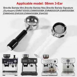Breville Barista Mini/Max/Signature Sunbeam EM4300/5300/EMM5400BK 에스프레소 머신 용 58mm 3 귀 커피 Bottomless Portafilter
