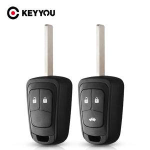 KEYYOU 2/3 버튼 Opel Malibu Sonic HU100 키 블레이드 용 Chevrolet AVEO Cruze 용 자동차 원격 키 쉘 Fob 케이스