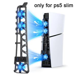 PS5 슬림 쿨링 팬 3단계 LED 조명 USB3.0 허브 냉각 시스템 플레이스테이션 5 슬림 디스크/디지털 콘솔 액세서리