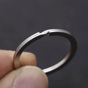 20 개/몫 15-50mm 금속 열쇠 고리 라운드 플랫 라인 스플릿 링 열쇠 고리 DIY 키 체인 펜던트 쥬얼리 액세서리 만들기