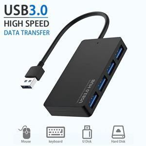 고속 USB3.0 허브, 초슬림 4포트 멀티 스플리터 확장 어댑터 케이블 (PC, 노트북, 데스크탑, 프린터용)
