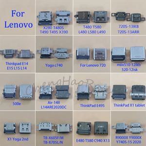 레노버 씽크패드 T480 T580 L480 L580 L490 720S X280 E480 C940 X13 용 USB 충전기 충전 도크 포트 커넥터 플러그 타입 C 2개