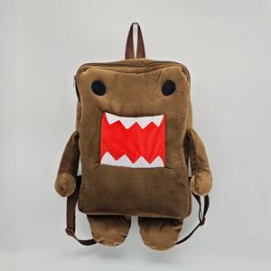 TreasuringU Domo Kun 플러시 배낭 여성용 브라운 인형 가방 남성용 귀여운 소형 어깨 메신저 백