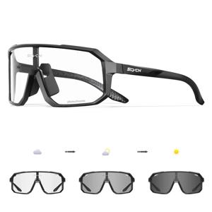 SCVCN Photochromic 남자 사이클링 안경 선글라스 UV400 안경 야외 스포츠 MTB 고글 자전거 여성 승마 하이킹 선글라스