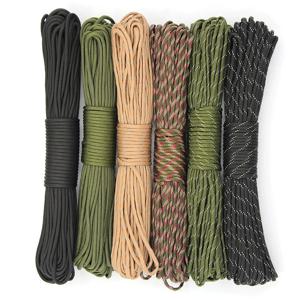 5/15/31/50M 군사 Paracord 7 코어 4mm 550 Paracord 전술 낙하산 캠핑 액세서리 야외 생존 DIY 팔찌 로프