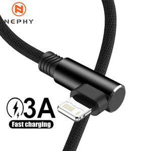 90도 고속 충전 USB 케이블 iPhone 14 13 12 11 Pro X XS Max 5 SE 6S 7 8 Plus 와이어 원산지 긴 3M 팔꿈치 충전기 데이터 코드
