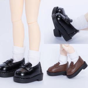 Ob11 인형 학생 가죽 신발 캐주얼 플랫 바닥 신발 1/12 Bjd 인형 신발 Obitsu11, Gsc, Ymy, Body9, Ob11 용 장난감 액세서리