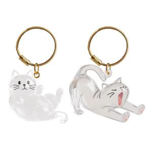 새로운 투명 고양이 털 보관 키체인 귀여운 DIY 애완동물 털 기념품 캡슐 휴대용 기념품 키체인 애완동물 애호가용
