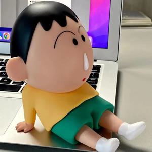 새로운 크레용 신짱 애니메이션 피규어 전화 홀더 Kawaii 데스크탑 장식품 전화 지원 미니 Gk 컬렉션 장식 장난감 선물