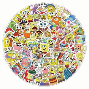 100개의 스폰지밥 스퀘어팬츠, 빅 스타 리워드, 어린이용 방수 스티커, 핸드북, 장식용 선물