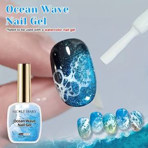 니콜 데어리 15ml 버블 오션 웨이브 젤 화이트 젤 네일 폴리쉬 여름 네일 포케 바니쉬 UV LED 쏙 오프 젤 네일아트 매니큐어용