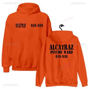 Alcatraz Psycho Ward 616 616 할로윈 그래픽 후드티 A Clockwork Orange 여성 남성 전체 길이 소설 풀오버 Camisetas