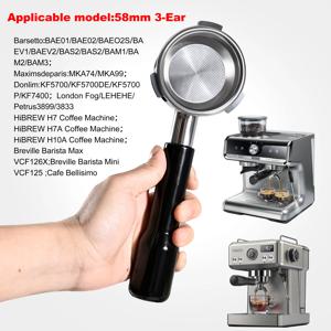 Hibrew H7 H7a H10a 에스프레소용 58mm 3-이어 포터필터, Breville 바리스타 맥스/미니/시그니처 브루 바스켓 바리스타 도구