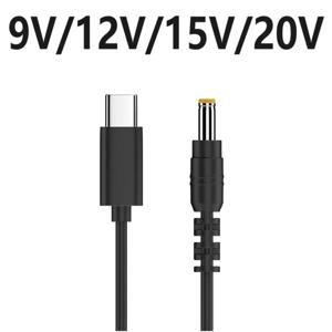 9V/12V/15V 20V 3A USB C Type-C-DC 5.5 2.1 PD 속임수 라인 DP 65W 고속 충전 케이블 DC 전원 코드 변환기 어댑터