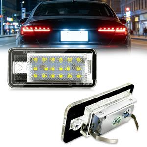 아우디 LED 번호판등 2개 A3 A4 S4 RS4 B6 B7 A6 RS6 S6 C6 S5 Q7 A8 S8 아반트 캔버스 에러 프리 번호판 램프
