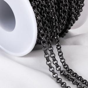 1미터 2미터 엠보싱 O형 목걸이 체인 구리 팔찌 케이블 링크 벌크 오픈 링 체인 DIY 쥬얼리 제작 재료