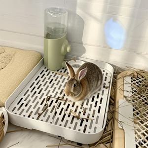 1pc 토끼 쓰레기 상자 작은 애완 동물 화장실 트레이 Bunnie 코너 화장실 상자 흰 족제비 햄스터 드래곤 고양이 기니피그 네덜란드 돼지 용품
