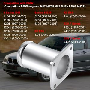 BMW E46 E39 X5 E53 X3 E83 E38 E65 E46 318D 320D 330D 330Xd 320Cd 318Td 320Td용 자동차 알루미늄 EGR 밸브 키트 교체 파이프