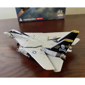 다이캐스트 1/100 스케일 미국 공군 F-14A 톰캣 전투기 VF-84 해적기 F14 합금 모델 컬렉션 장난감 선물