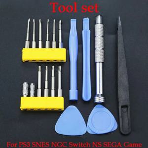 1세트 스크류드라이버 세트 분해 및 수리 도구 키트 스위치 NS, 뉴 3DS, PS3, PS4 슬림, Wii, NES, SNES, DS Lite, GBA, PSP에 적합