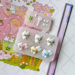 디저트 고양이 액세서리 레진 캐스팅 몰드 실리콘 몰드 액세서리 레진 액체 몰드 레진 키체인 실리콘 몰드 레진 몰드