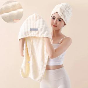빠른 헤어 드라이 타월 초흡수성 부드러운 욕실 여성용 헤드 마이크로파이버 타월 소녀 스파 헤어 타월 헤어 드라이 랩 보닛 1개